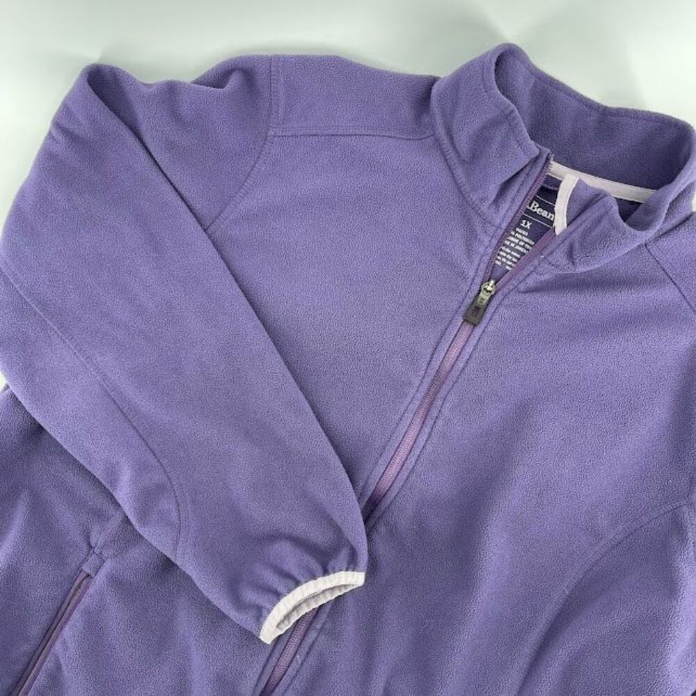 L.L.Bean Purple Polartec Fleece Full Zip Jacket Cozy Lightweight Performance 1X